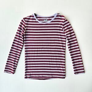 Kickee Pants Purple Tundra Stripe Bamboo Longsleeve Top Size 6